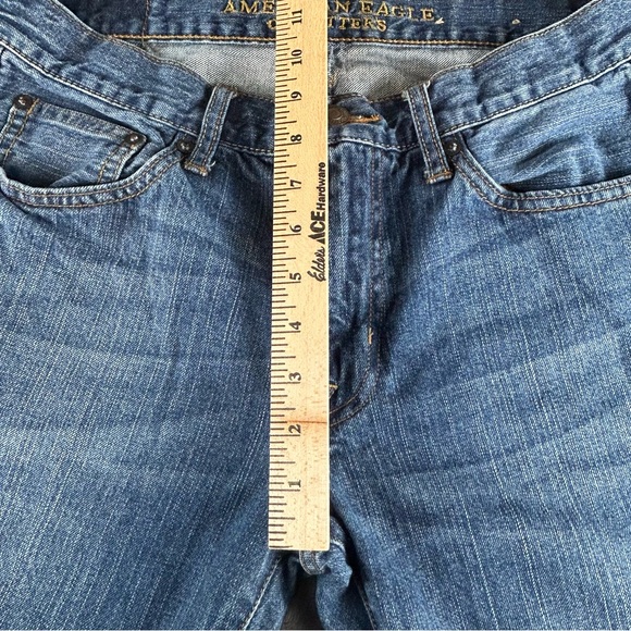 American Eagle Original Straight Jeans Mens 30 X 34 Med Wash All Cotton Denim - Picture 6 of 11